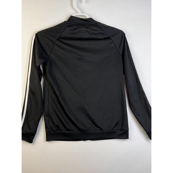 Adidas Track Jacket Women's Medium Black 3 Stripes Warmup Activewear Zip Front - Picture 4 of 8